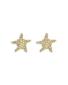 �e���v�� �Z���g �N���A ���f�B�[�X �A�N�Z�T���[ �s�A�X�E�C�������O Temple St. Clair 18K Yellow Gold FJ Diamond Sea Star Stud Earrings Gold �S�[���h
