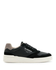 �I�[���Z�C���c �����Y �V���[�Y �X�j�[�J�[ ���[�X ALLSAINTS Men's Regan Lace Up Low Top Sneakers Black/Grey �u���b�N
