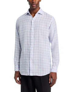 �s�[�^�[�E�~���[ �����Y �g�b�v�X �V���c ���l�� Peter Millar Frisbee Linen Sport Shirt Stream Blue �u���[
