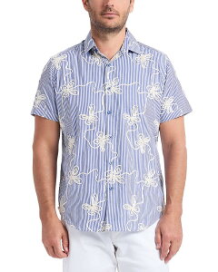 ���o�[�g�O���n�� �����Y �g�b�v�X �V���c Robert Graham Primrose String Pattern Stripe Shirt Blue �u���[