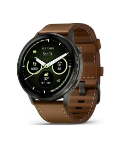 �K�[�~�� �����Y �A�N�Z�T���[ �r���v Garmin Venu 4 Smartwatch 45mm Brown leather band �u���E��