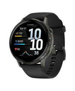 �K�[�~�� �����Y �A�N�Z�T���[ �r���v Garmin Venu 4 Smartwatch 45mm Slate with black silicone band �u���b�N