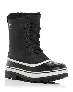 �\���� �����Y �V���[�Y �u�[�c�E���C���u�[�c ���U�[ Sorel Men's Caribou Waterproof Nubuck Leather Cold-Weather Boots Black/Dark Stone �u���b�N