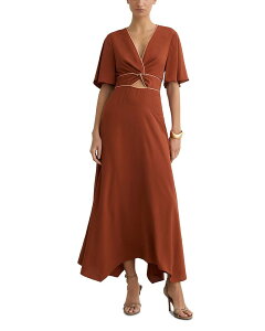 ���C�X ���f�B�[�X �g�b�v�X �����s�[�X �J�b�g�A�E�g REISS Rosanna Cutout Dress Rust Orange �I�����W