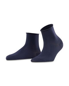 �t�@���P ���f�B�[�X �A���_�[�E�F�A �C�� Falke Roll-Top Touch Short Socks Dark Navy �l�C�r�[