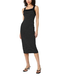 �t�����`�R�l�N�V���� ���f�B�[�X �g�b�v�X �����s�[�X �~�f�B FRENCH CONNECTION Bodycon Cross Back Midi Dress Black/Summer White �z���C�g