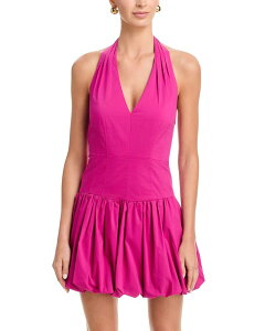 �V���J�C ���f�B�[�X �g�b�v�X �����s�[�X �~�j �R�b�g�� �z���^�[ SIMKHAI Brooke Cotton Halter Mini Dress Bougain Villea