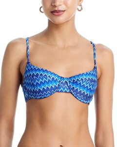 ���C�~�[ �u���b�N ���f�B�[�X ���� �g�b�v�̂� Ramy Brook Wave Mona Bikini Top Ocean Wave