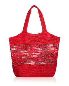 �A�N�A ���f�B�[�X �o�b�O AQUA Woven Straw Tote Bag - Exclusive Red ���b�h