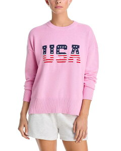 �r�[�`���C�I�b�g ���f�B�[�X �A�E�^�[ �j�b�g�E�Z�[�^�[ Beach Riot Callie USA Sweater Prism Pink Americana �s���N