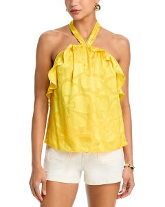 ���C�~�[ �u���b�N ���f�B�[�X �g�b�v�X �V���c �z���^�[ Ramy Brook Talia Burnout Halter Top Sunshine Burnout