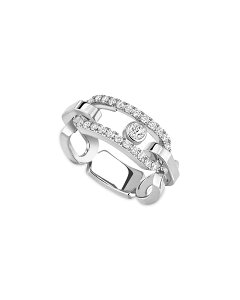 ���V�J ���f�B�[�X �A�N�Z�T���[ �����O Messika 18K Gold Move Link Diamond Openwork Ring 0.45 tcwhite Gold �z���C�g