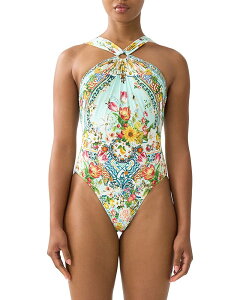 �L���~�� ���f�B�[�X ���� �㉺�Z�b�g Camilla Diamond Neck Thick Strap One Piece Swimsuit Magic of the Mercado