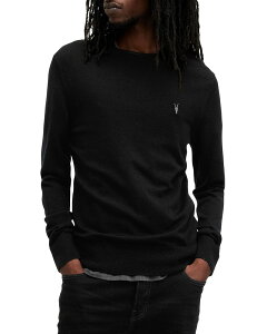 �I�[���Z�C���c �����Y �A�E�^�[ �j�b�g�E�Z�[�^�[ ���M�����[�t�B�b�g �E�[�� ALLSAINTS Mode Regular Fit Merino Wool Sweater Black �u���b�N