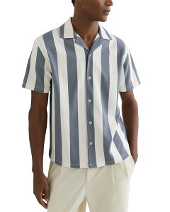 ���C�X �����Y �g�b�v�X �V���c ���M�����[�t�B�b�g REISS Dexteregular Fit Airforce Blue Stripe Shirt Airforce Blue �u���[
