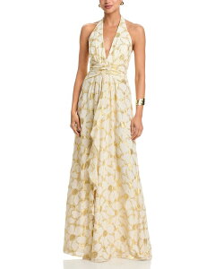 ���C�~�[ �u���b�N ���f�B�[�X �g�b�v�X �����s�[�X �z���^�[ Ramy Brook Daisy Stephanie Halter Gown Ivory Jacquard �A�C�{���[