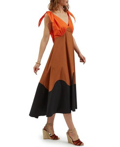 ���E�_�u���E�W�F�C ���f�B�[�X �g�b�v�X �����s�[�X La DoubleJ High Tide Dress Color Block Corallo Coral �R�[����