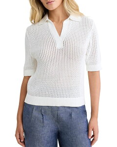 �j�b�N�v���X�]�[�C ���f�B�[�X �A�E�^�[ �j�b�g�E�Z�[�^�[ �|���V���c ���b�V�� NIC+ZOE Mesh Polo Sweater Paper White �z���C�g