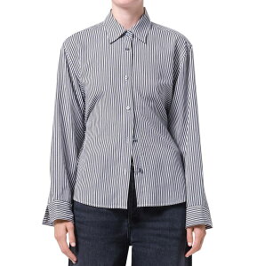 �A�S���h ���f�B�[�X �g�b�v�X �V���c AGOLDE Theo Shirt Solene Stripe �X�g���C�v