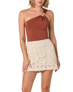 �A�X�g�[�� ���f�B�[�X �A�E�^�[ �j�b�g�E�Z�[�^�[ ASTR the Label Ania One Shoulder Sweater Top Brown �u���E��