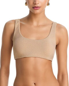 ���C�~�[ �u���b�N ���f�B�[�X ���� �g�b�v�̂� �g�[�� Ramy Brook Metallic Enya Bikini Top Gold �S�[���h