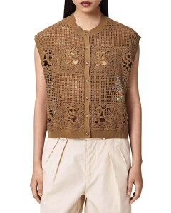 �I�[���Z�C���c ���f�B�[�X �A�E�^�[ �R�[�g ALLSAINTS Kyra Waistcoatopinto Brown �u���E��