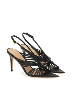 �W�������B�g ���b�V ���f�B�[�X �V���[�Y �T���_�� Gianvito Rossi Women's Muse 85 Sandals Black Lamb Leather �u���b�N