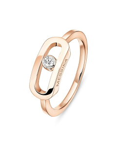 ���V�J ���f�B�[�X �A�N�Z�T���[ �����O Messika 18K Gold Move Uno Large Diamond Ring 0.06 tcw Pink Gold �s���N