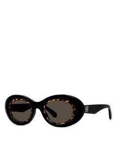 ���G�x ���f�B�[�X �A�N�Z�T���[ �T���O���X�E�A�C�E�F�A Loewe Anagram Oval Sunglasses 54mm Black/Brown �u���b�N