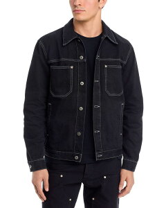 �I�t-�z���C�g �����Y �A�E�^�[ �W���P�b�g�E�u���]�� Off-White Half Arrow Trucker Jacket Black �u���b�N