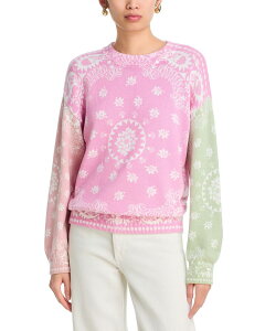 �A�N�A ���f�B�[�X �A�E�^�[ �p�[�J�[�E�X�E�F�b�g �V���c AQUA x Agua Bendita Bandana Sweatshirt - Exclusive Pink Multi �s���N