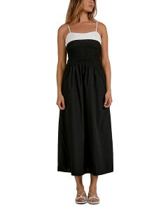 �G���� ���f�B�[�X �g�b�v�X �����s�[�X �J���[�u���b�N �}�L�V Elan Colorblock Maxi Dress Black �u���b�N