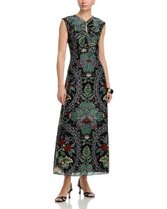 �G���[�^�n�� ���f�B�[�X �g�b�v�X �����s�[�X Elie Tahari The Kinsley Dress Diana's Garden Print
