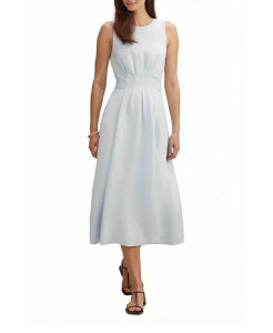 �G�o�[�j���[ ���f�B�[�X �g�b�v�X �����s�[�X �~�f�B �m�[�X���[�u ���l�� Ever Newomen's Rosie Linen Sleeveless Tuck Midi Dress Cooling Spray