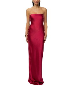 �W�F�C���b�N�X���[�x�� ���f�B�[�X �g�b�v�X �����s�[�X �T�e�� �}�L�V JLUXLABEL Regal Rising Satin Maxi Dress Red ���b�h