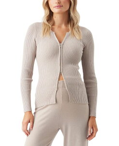 ���C�v�}�^�j�e�B ���f�B�[�X �A�E�^�[ �j�b�g�E�Z�[�^�[ �t���W�b�v Ripe Maternity Romee Zip Through Knit Sweater Stone �X�g�[��