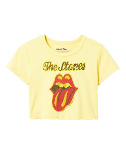 �W�����N�t�[�h�N���[�W���O ���f�B�[�X �g�b�v�X T�V���c Junk Food Clothing Women's The Rolling Stones Glitter Baby Tee Dusty Citron