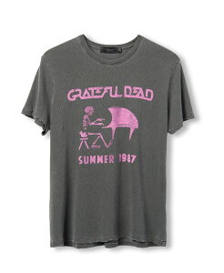 �W�����N�t�[�h�N���[�W���O ���f�B�[�X �g�b�v�X T�V���c ���B���e�[�W Junk Food Clothing Women's Grateful Dead Summer Tour 1987 Vintage Tee Vintage Black �u���b�N