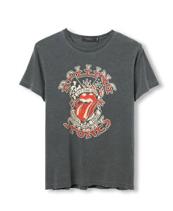 �W�����N�t�[�h�N���[�W���O ���f�B�[�X �g�b�v�X T�V���c ���B���e�[�W Junk Food Clothing Women's The Rolling Stones Tattoo You Vintage Tee Vintage Black �u���b�N