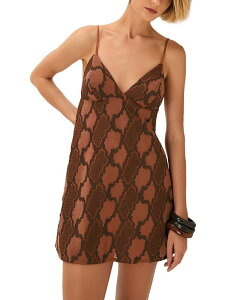 ���B�b�N�X �p�E�� �n�[�}�j�[ ���f�B�[�X �g�b�v�X �����s�[�X �~�j ViX Paula Hermanny Coen Mini Dress Brown �u���E��