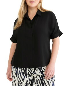 �j�b�N�A���h�]�[ �v���X ���f�B�[�X �g�b�v�X �V���c NIC+ZOE Plus Devon Shirt Black Onyx �u���b�N
