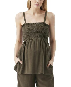 ���C�v�}�^�j�e�B ���f�B�[�X �g�b�v�X �V���c Ripe Maternity Ella Shirred Tunic Khaki �J�[�L