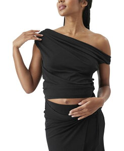 ���C�v�}�^�j�e�B ���f�B�[�X �g�b�v�X �V���c Ripe Maternity Rhi Off Shoulder Top Black �u���b�N