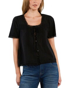 �r���[ T ���f�B�[�X �g�b�v�X �V���c ���[�X Billy T Juliet Cottage Lace Top Black Beauty �u���b�N