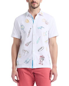 ���o�[�g�O���n�� �����Y �g�b�v�X �V���c �j�b�g Robert Graham Out Office Short Sleeve Knit Shirt White �z���C�g