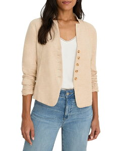 �j�b�N�v���X�]�[�C ���f�B�[�X �A�E�^�[ �W���P�b�g�E�u���]�� ���l�� NIC+ZOE Seams to Be Linen Stretch Jacket Neutral Mi