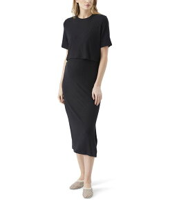 ���C�v�}�^�j�e�B ���f�B�[�X �g�b�v�X �����s�[�X Ripe Maternity Ivy Rib Nursing Dress Black �u���b�N