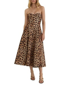 ���C�X ���f�B�[�X �g�b�v�X �����s�[�X�g���b�v���X REISS Ramona Strapless Dress Neutral