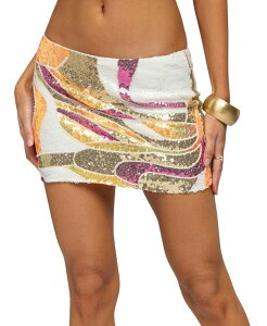 �A�f�B�N�e�b�h ���f�B�[�X �{�g���X�J�[�g �~�j �X�p���R�[�� Edikted Kamryn Abstract Sequin Mini Skirt Mix