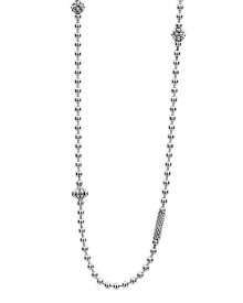 ラゴス レディース ネックレス・チョーカー・ペンダントトップ アクセサリー Sterling Silver Caviar Icon Necklace 16 Silver